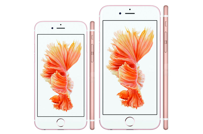 iPhone 6s (trái) và iPhone 6s Plus.