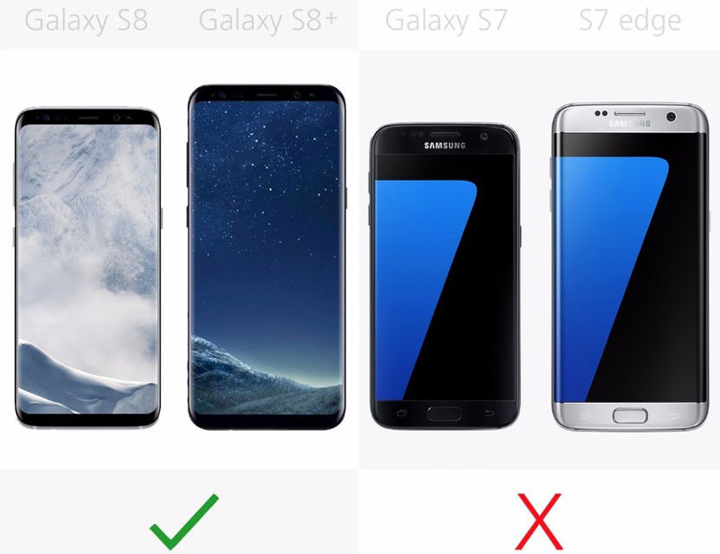 Galaxy S8, Galaxy S8 Plus có tính năng cảm biến võng mạc, còn Galaxy S7, Galaxy S7 Edge thì không.