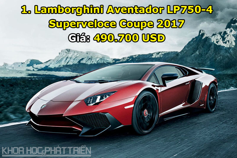 1. Lamborghini Aventador LP750-4 Superveloce Coupe 2017.