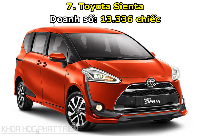 7. Toyota Sienta.