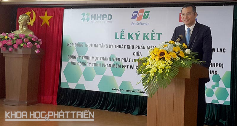 Thứ trưởng Phạm Đại Dương phát biểu tại lễ ký kết.