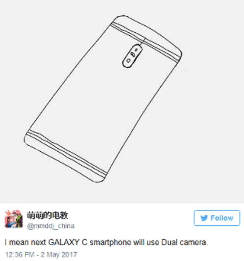 Thiết kế phác thảo của Samsung Galaxy C10