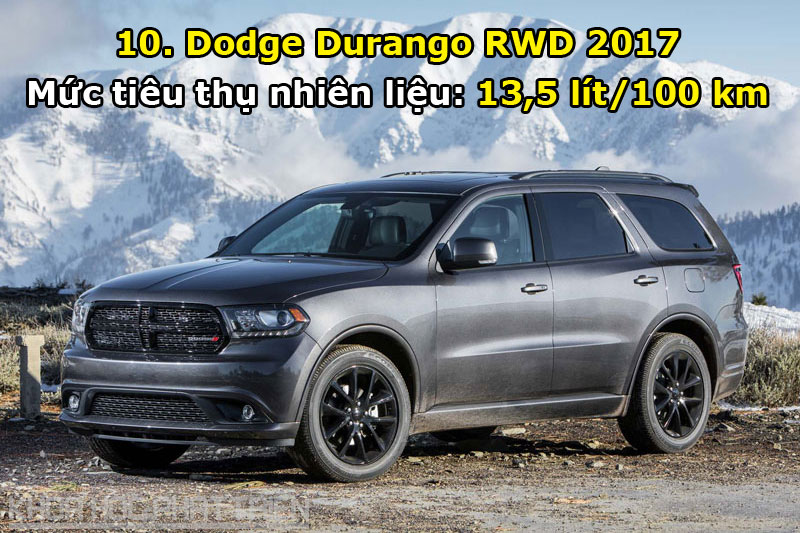 10. Dodge Durango RWD 2017.