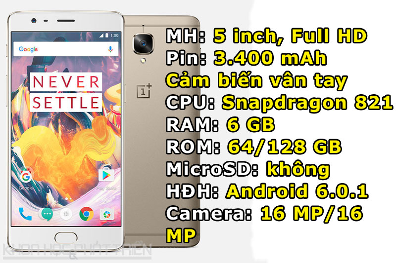 5. OnePlus 3T (159.547 điểm).