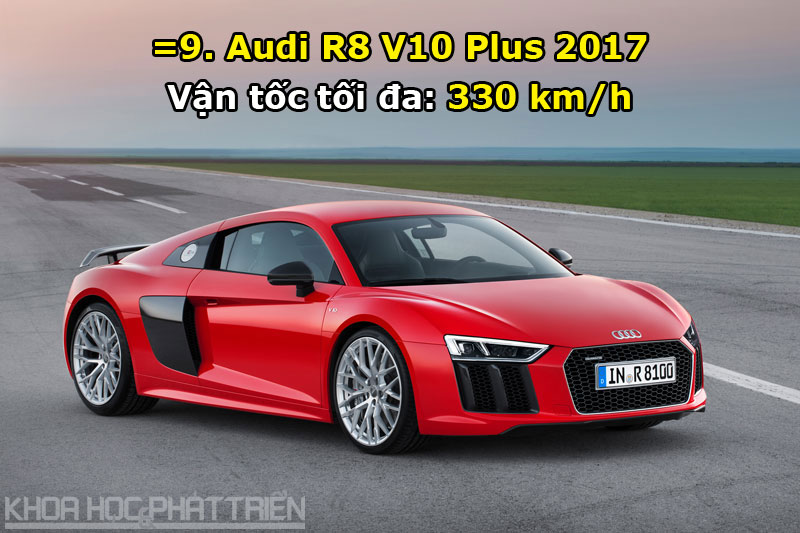 =9. Audi R8 V10 Plus 2017.