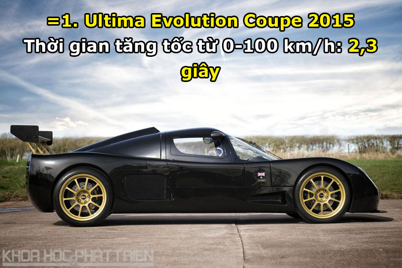 Top 10 siêu xe tăng tốc ấn tượng nhất năm 2017. Trang AE vừa công bố danh sách 10 siêu xe tăng tốc nhanh nhất thế giới hiện nay. Dẫn đầu là chiếc Ultima Evolution Coupe 2015, chỉ mất 2,3 giây để đạt vận tốc 100 km/h. (CHI TIẾT)