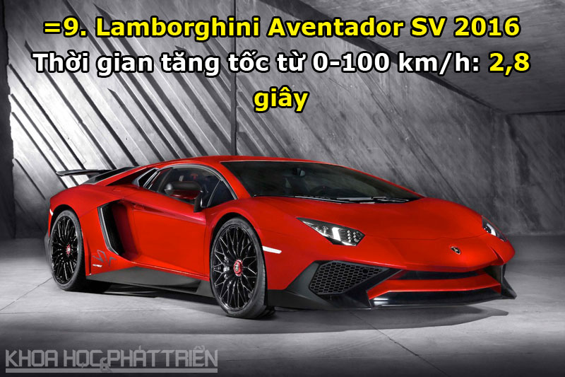 =9. Lamborghini Aventador SV 2016.
