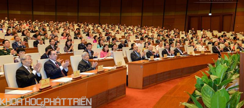 Các đại biểu tham dự lễ khai mạc Kỳ họp thứ 3, Quốc hội khóa 14. Ảnh: Đình Nam