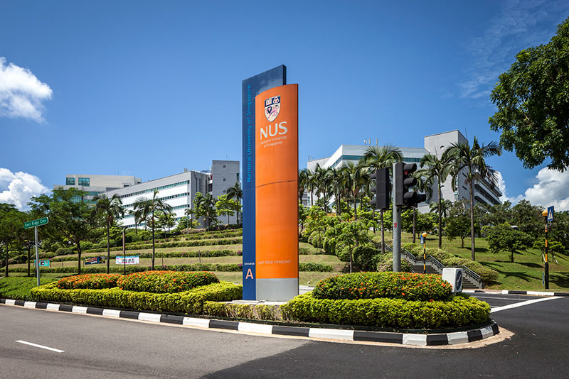 1. Đại học quốc gia Singapore (NUS). Được thành lập vào năm 1905 ở phía Tây Nam Singapore. Diện tích 150 hécta. NUS đào tạo chuyên ngành, thạc sỹ, tiến sỹ và sau đại học với các chuyên ngành nổi bật như nghệ thuật và khoa học xã hội, kinh doanh, máy tính, nha khoa, thiết kế và môi trường… NUS thường xuyên góp mặt trong top 20 trường đại học danh tiếng nhất thế giới.