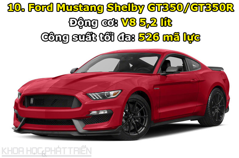 10. Ford Mustang Shelby GT350/GT350R.