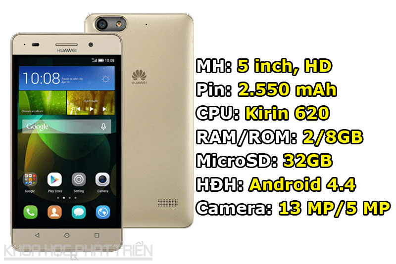 Huawei G Play Mini (2,99 triệu đồng xuống 2,69 triệu đồng).