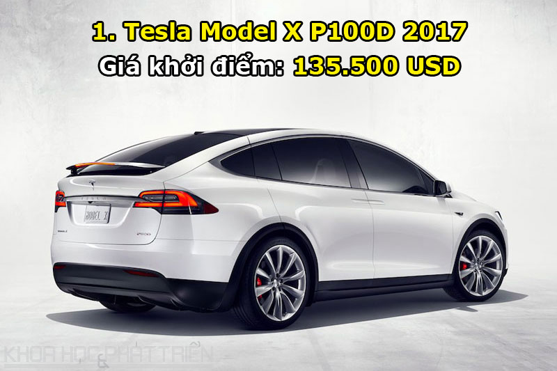 Top 10 xe crossover đắt đỏ nhất trên thị trường HT (Theo AB) 29/05/2017 18:56 Với giá khởi điểm 135.500 USD, Tesla Model X P100D 2017 đang là xe crossover đắt đỏ nhất trên thị trường thế giới hiện nay.