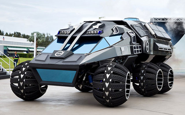 Siêu xe thám hiểm sao Hỏa của NASA. Mẫu xe ý tưởng dùng thám hiểm sao Hỏa nặng hơn 2,7 tấn, cao 3,3 m, 6 bánh và động cơ điện do kỹ sư NASA chế tạo. (CHI TIẾT)