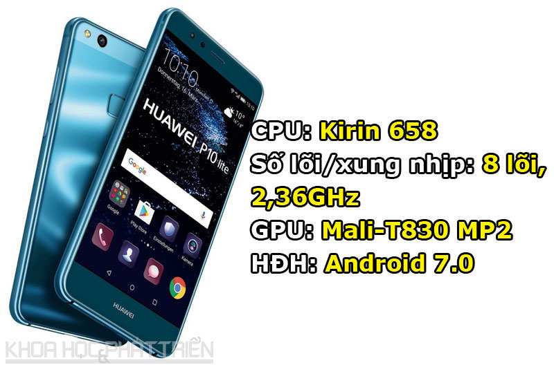 Giá bán của Huawei P10 Lite phiên bản RAM 4 GB là 370 USD (tương đương 8,39 triệu đồng). Máy có 4 màu trắng, vàng, đen và xanh dương.