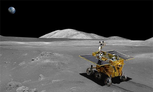 Đồ họa robot Thỏ Ngọc trên Mặt Trăng. Ảnh chụp màn hình: Space
