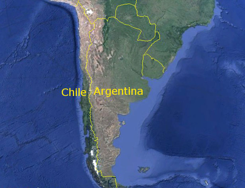 3. Argentina - Chile. Chiều dài: 5.300 km.