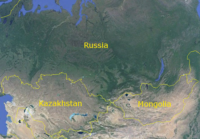 7. Nga - Mông Cổ. Chiều dài: 3.543 km.