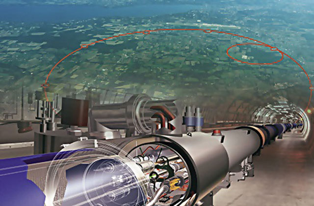 Máy gia tốc Vòng tròn Tương lai (FCC) nằm ngay bên cạnh LHC. Ảnh: CERN.