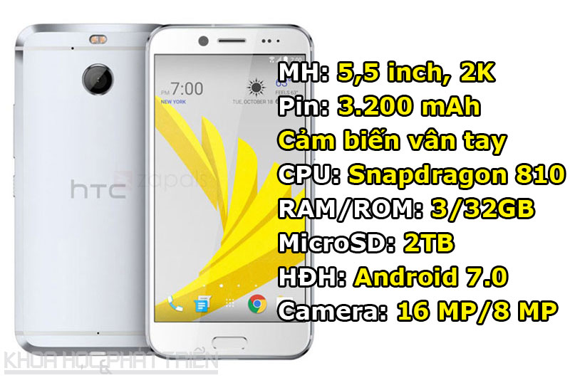 HTC 10 evo (5,99 triệu đồng).