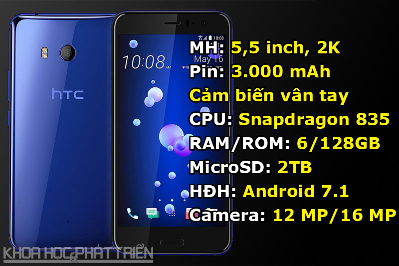 HTC U11 (16,99 triệu đồng).