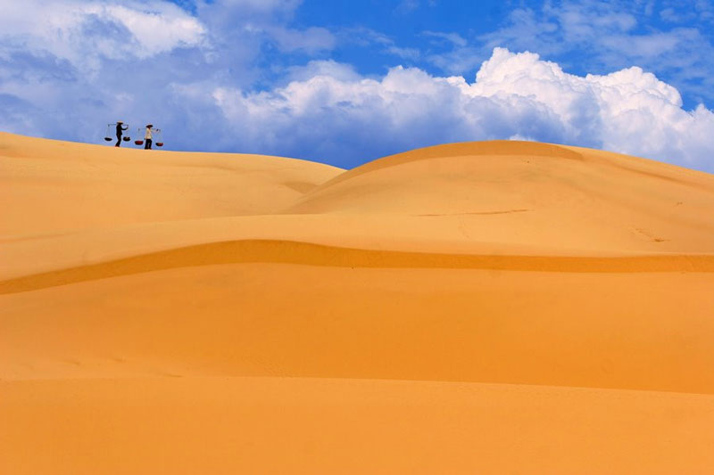 Hiện tại, người ta chưa thể xác định được diện tích cụ thể của đồi cát này. Ảnh: Hoàng Khải Nam