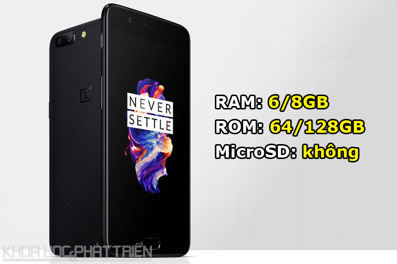 OnePlus 5 có 2 tùy chọn màu sắc là đen và xám. Giá bán của bản RAM 6 GB tại Mỹ là 479 USD (tương đương 10,87 triệu đồng). Bản RAM 8 GB có giá 539 USD (12,23 triệu đồng).