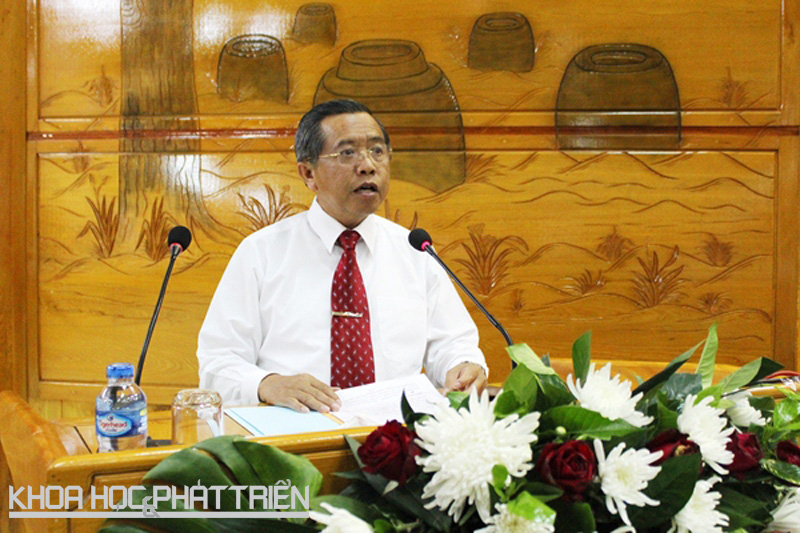 -	Ủy viên Trung ương Đảng Nhân dân Cách mạng Lào, Bộ trưởng Bộ KH&CN nước CHDCND Lào Boviengkham Vongdara phát biểu tại buổi mít tinh
