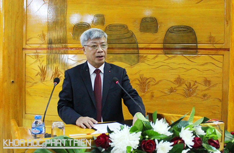 Thứ trưởng Bộ KH&CN Trần Việt Thanh phát biểu tại buổi mít tinh