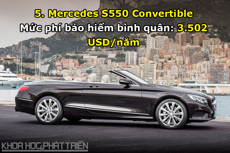 5. Mercedes S550 Convertible.