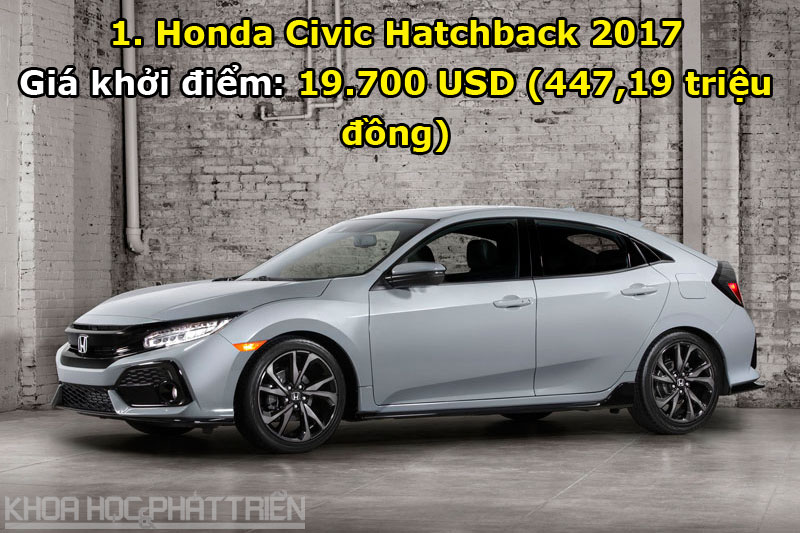 1. Honda Civic Hatchback 2017.