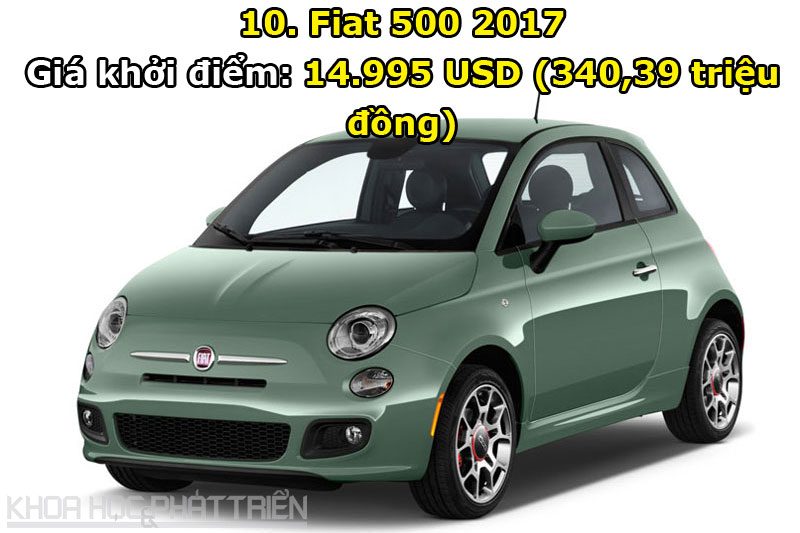 10. Fiat 500 2017.