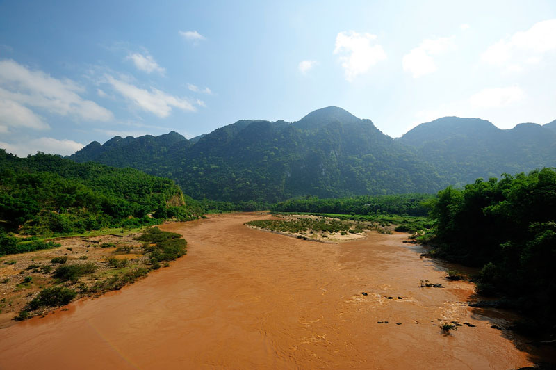 Sông Mã có hai nguồn chính là từ tỉnh Điện Biên và từ Lào. Ảnh: Diem Dang Dung.