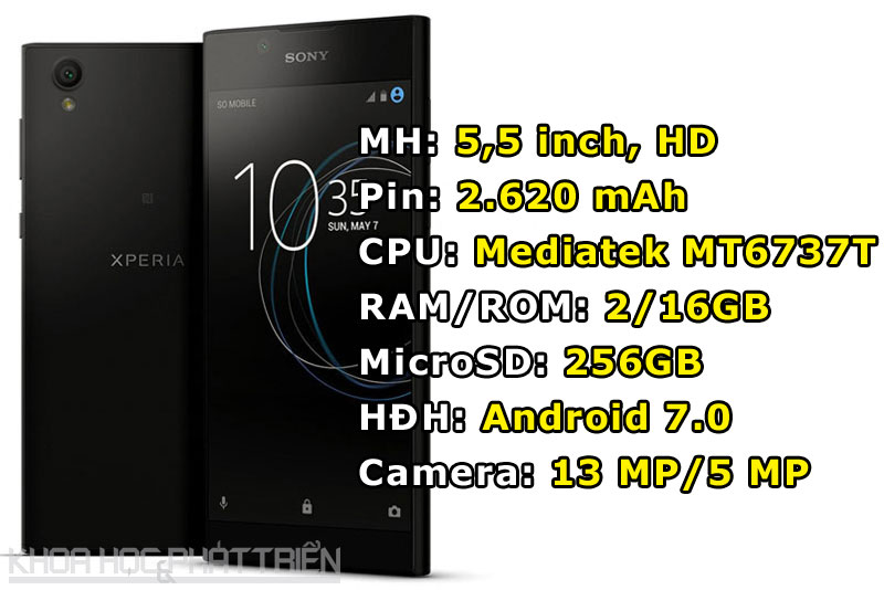 Sony Xperia L1 (4,49 triệu đồng).