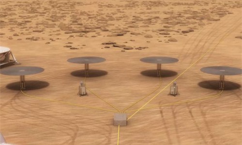 Các lò phản ứng ứng hạt nhân trên sao Hỏa. Đồ họa: NASA.