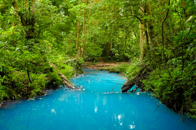 Màu xanh ngọc lam của sông Rio Celeste.