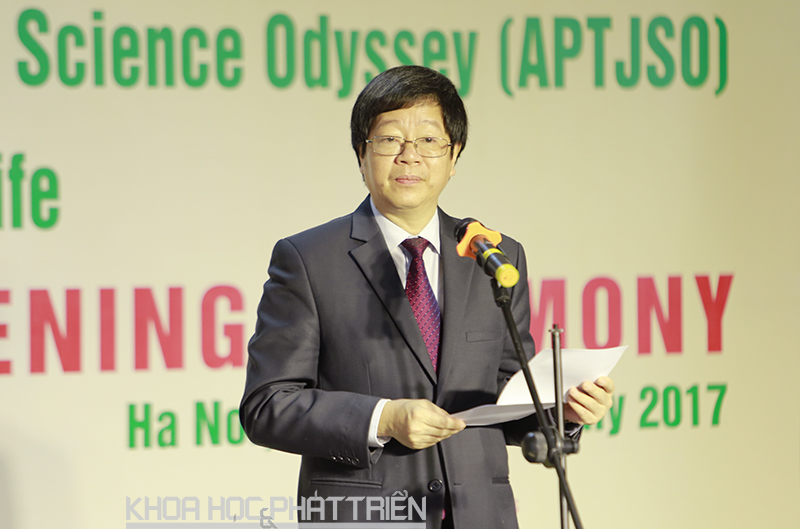  Thứ trưởng Bộ KH&CN Trần Quốc Khánh phát biểu khai mạc. 
