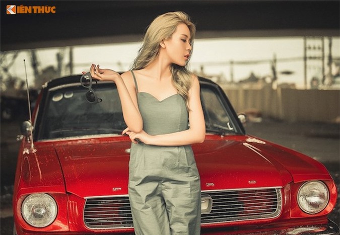 Chan dai Viet tha dang sexy ben Ford Mustang hang hiem-Hinh-3