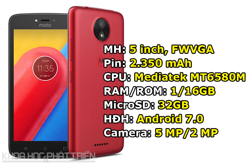 Motorola Moto C 4G (2,29 triệu đồng).