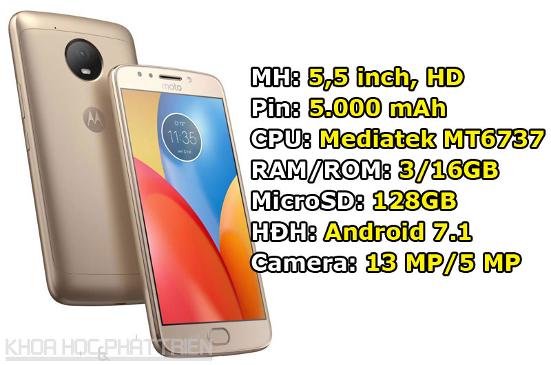 Motorola Moto E4 Plus (4,49 triệu đồng).