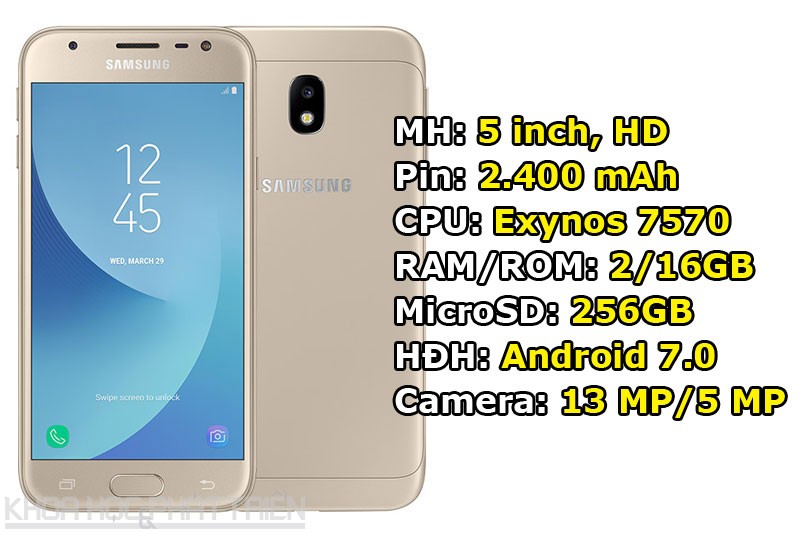 Samsung Galaxy J3 Pro (4,49 triệu đồng).