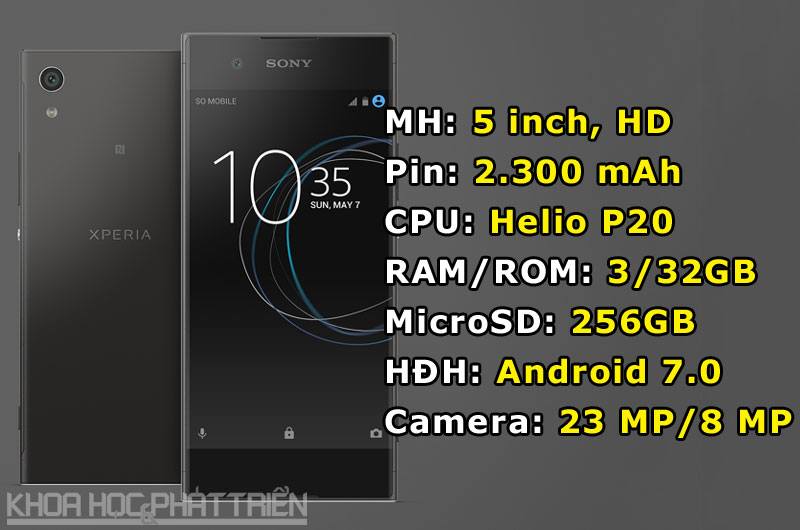 Sony Xperia XA1 (từ 6,49 triệu đồng xuống 5,99 triệu đồng).