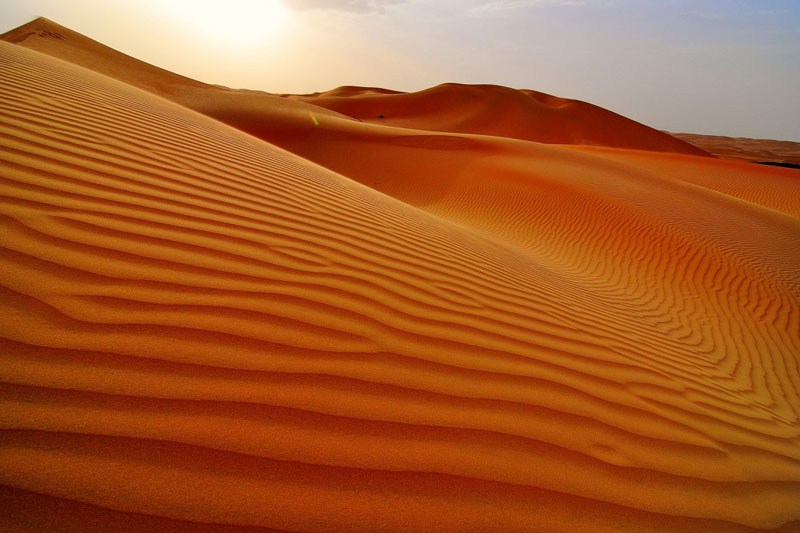 Rub al-Khali là một trong những sa mạc khắc nghiệt nhất thế giới, nhiệt độ ban ngày lên đến 55 độ C và có xu hướng ngày càng tăng. 