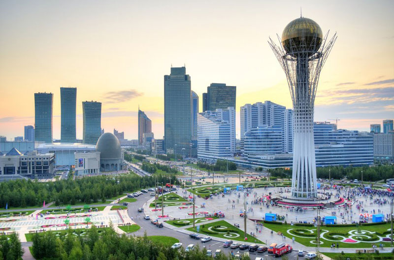 5. Astana. Là Thủ đô và là thành phố lớn thứ hai (sau Almaty) của Kazakhstan. Với chính sách du lịch mở, thành phố Astana ngày càng có nhiều du khách tới tham quan, nghỉ dưỡng. Từ giữa tháng 6 – 9/2017, thành phố sẽ tổ chức Hội chợ thế giới (World Expo) về chủ đề năng lượng bền vững. Trong thời gian này, công dân của 45 quốc gia có thể lưu trú tại Kazakhstan 30 ngày mà không cần thị thực.