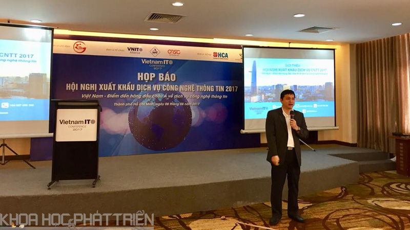 Ông Lâm Nguyễn Hải Long - Giám đốc Công viên phần mềm Quang Trung giới thiệu về VNITO 2107