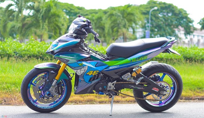 Yamaha Exciter 150 do phu kien moto 1000cc tai Can Tho