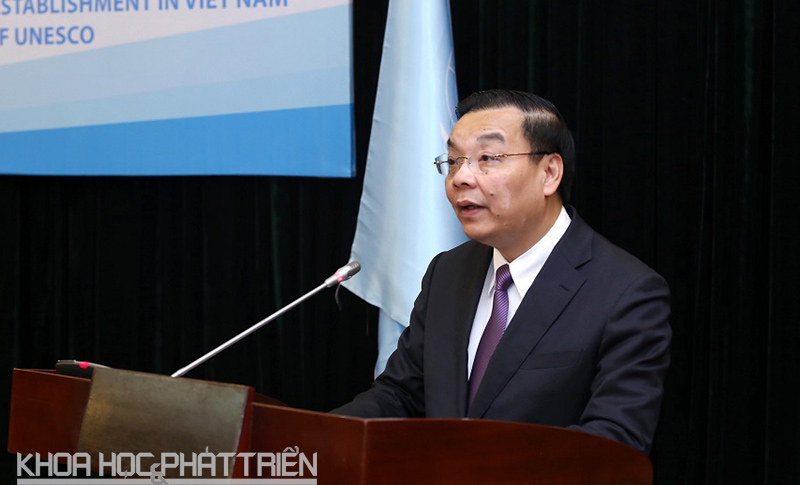 Bộ trưởng Chu Ngọc Anh phát biểu tại buổi lễ