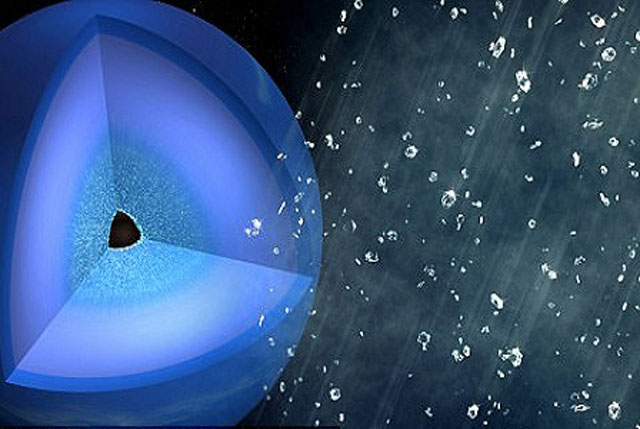 Kim cương hình thành bên trong lõi các hành tinh như sao Hải Vương và sao Thiên Vương. Ảnh: NASA