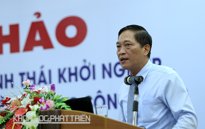  Thứ trưởng Bộ KH&CN Trần Văn Tùng phát biểu tại hội nghị. 