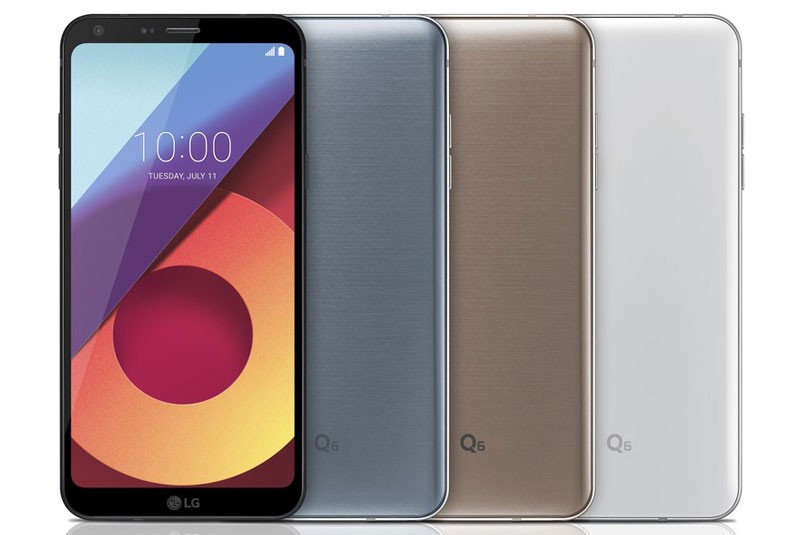 LG Q6 sử dụng vỏ nhôm 7000 series giống như G6. Kích thước cả máy ở mức 142,5x69,3x8.1 mm, trọng lượng 149 g.