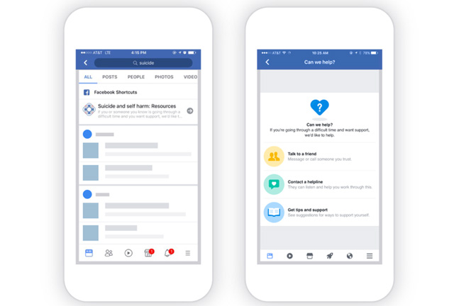 Facebook cập nhật công cụ phòng chống tự tử.